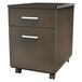 Linea Italia TR752MOC Trento 16 1/2 inch x 19 3/4 inch x 23 5/8 inch Mocha Mobile File Pedestal Cabinet