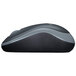 A Logitech M185 wireless black computer mouse.
