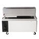 A Cooking Performance Group heavy-duty gas countertop griddle with refrigerated chef base.