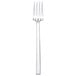A silver Walco 18/10 stainless steel table fork with a white handle.