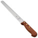 A Mercer Culinary Praxis slicer knife with a rosewood handle.