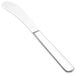 A close-up of a silver Walco butter knife with a handle.