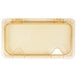 A clear plastic Carlisle StorPlus EZ Access 1/3 size hinged lid with one notch.