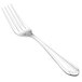 A close-up of a Walco Danish Pride stainless steel dinner fork with a silver handle and plate.