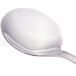 A close-up of a Walco stainless steel bouillon spoon with a silver handle.