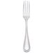 A Walco stainless steel European table fork with a beaded design on the handle.