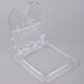 A clear plastic Carlisle StorPlus hinged lid on a container.