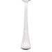 A Walco Bosa Nova stainless steel table fork with a black handle.