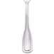A close-up of a Walco stainless steel demitasse spoon with a handle.