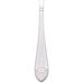A close up of a Walco stainless steel bouillon spoon with a handle.