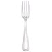 A Walco stainless steel salad fork with a beaded design on the handle.