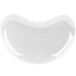 A CAC Festiware super white salad plate with a curved shape.