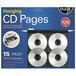 find It FT07069 11 1/4 inch x 13 inch Hanging CD/DVD Sleeve - 15/Pack