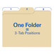 find It FT07046 Letter Size File Folder - Guide Height with 1/3 Cut Assorted Tab, Manilla - 80/Pack