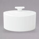 A Villeroy & Boch white bone porcelain sugar bowl with a lid.