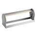 A Bulman Deluxe paper dispenser with a metal frame and wooden handle.