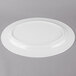 A white Thunder Group oval melamine platter with a white rim.