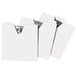 A white Vaultz CD file folder box with a label on it.