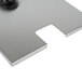 A close-up of an Anets stainless steel fryer tank cover.