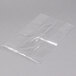 a clear plastic bag on a white background