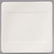 A white square Villeroy & Boch Modern Grace bone porcelain bread and butter plate with a small square cut out.