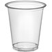 A clear plastic Choice cold cup with a clear rim.