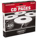 A red and white box of Vaultz CD pages.