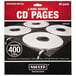 A pack of 50 white Vaultz CD ring binder pages.