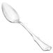 A Walco Barony stainless steel dessert spoon with a silver handle and spoon.