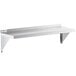 A Regency stainless steel wall shelf with a solid surface.