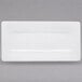 A white Villeroy & Boch rectangular bone porcelain plate with a small white border.