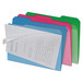 find It FT07187 Letter Size File Folder - Interior Height with 1/3 Cut Assorted Tab and Clear Cover, Assorted Color - 6/Pack