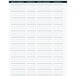 A white rectangular paper with black lines forming a monthly calendar page.