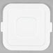 A white square Continental Huskee trash can lid with handles.