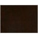 A customizable brown leather rectangle placemat with black stitching.