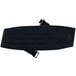 A black rectangular cummerbund with black straps.