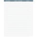 A white sheet of paper with black and blue lines.