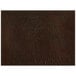 A brown faux leather rectangular placemat with stitching.