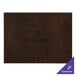 A brown H. Risch, Inc. faux leather rectangle placemat with a customizable logo.