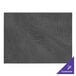 A close up of a H. Risch, Inc. Charcoal faux leather rectangle placemat.