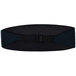 A black Henry Segal women's cummerbund with a black buckle.