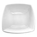 A white square bowl with a white background.