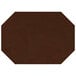 A brown octagon-shaped vinyl placemat.