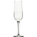 a clear wine glass with a stem