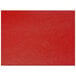 A red premium sewn faux leather rectangle placemat with stitching.