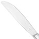A Walco stainless steel table knife with a white handle.