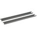Two gray metal HON double cross rails.