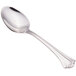 A Walco stainless steel demitasse spoon with a handle.