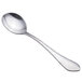 A Walco 18/10 stainless steel bouillon spoon with an ironstone handle.