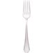 A close-up of a Walco stainless steel salad fork with a white handle.